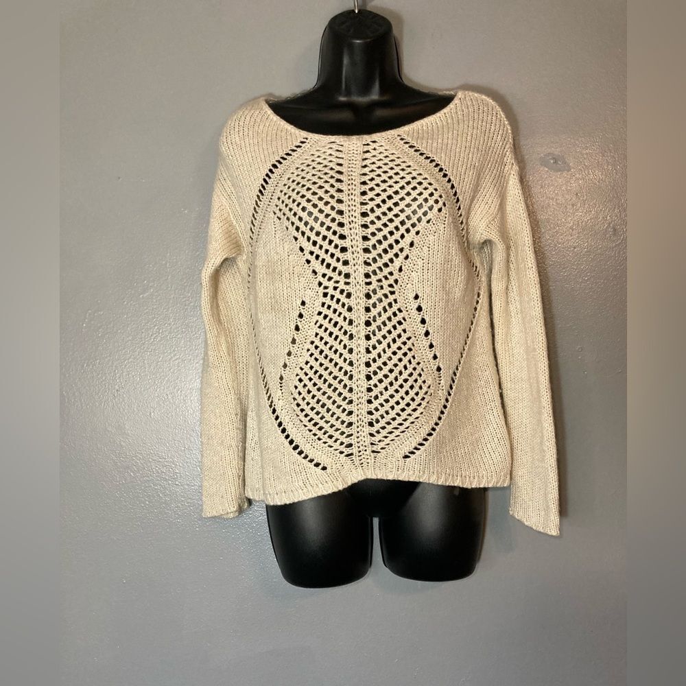 Delia*s vintage 90s cream crochet sweater